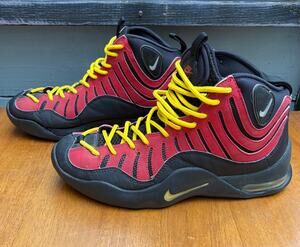 Nike Air Bakin OG 2014 Black Red Yellow Men’s Size 8 316383-001 Rare